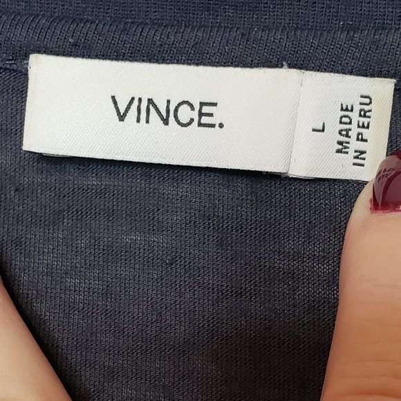 Vince Optic-Stripe Long Sleeve Pima Cotton Tee - Picture 4 of 7